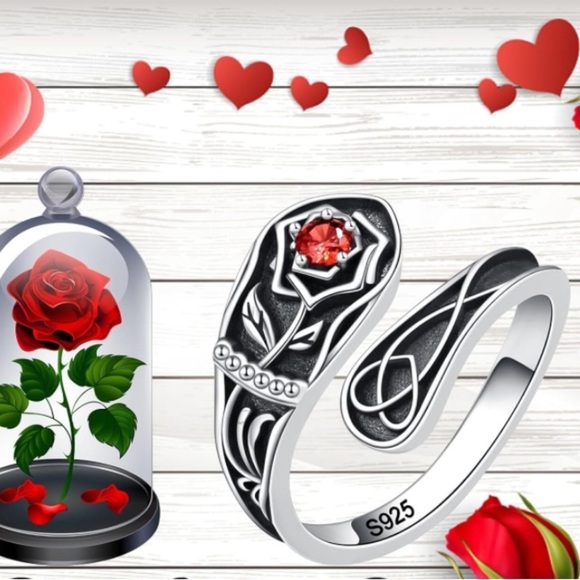 Beauty and the Beast Belle Rose Vintage Spoon Ring - Picture 7 of 7